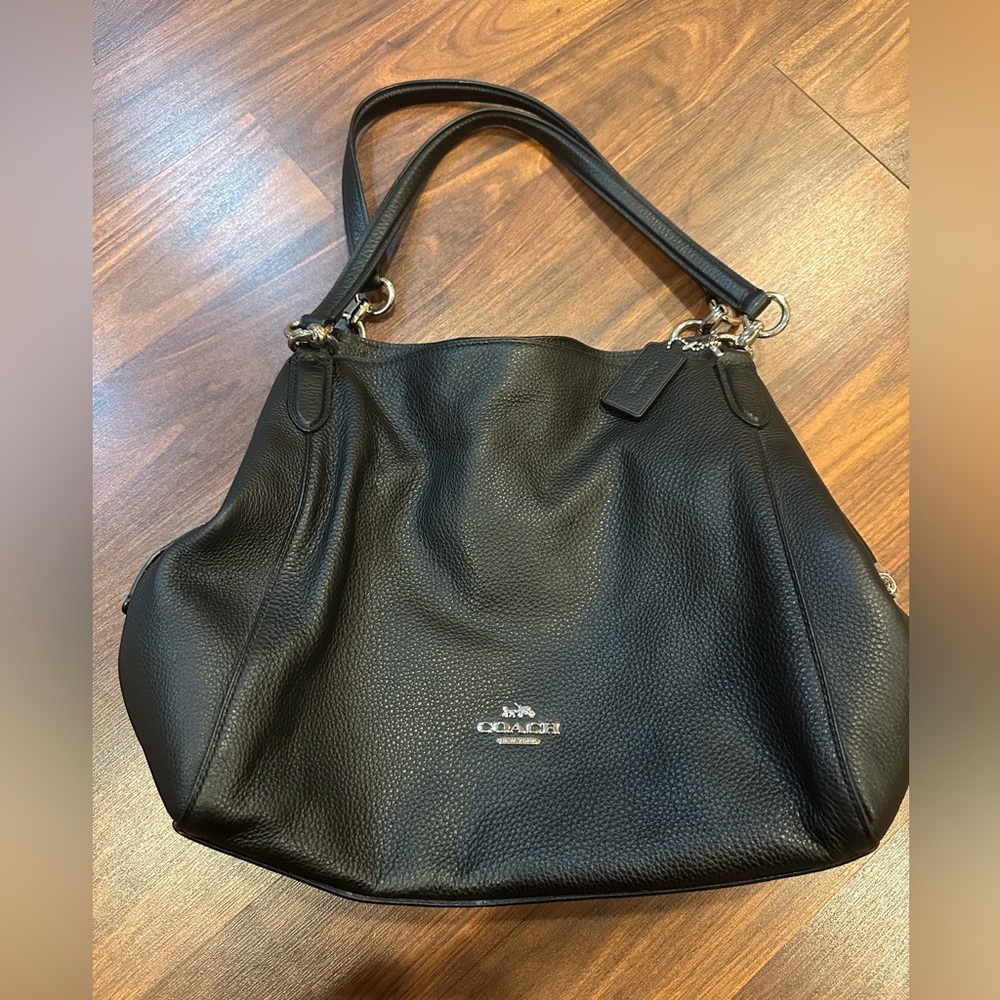COACH Hallie Boho Shoulder Bag Black NWOT